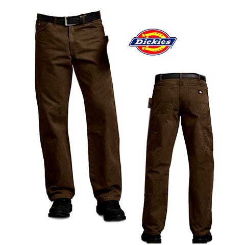 Dickies Men's Relaxed Fit Straight Leg Duck Jeans - Timber Brown