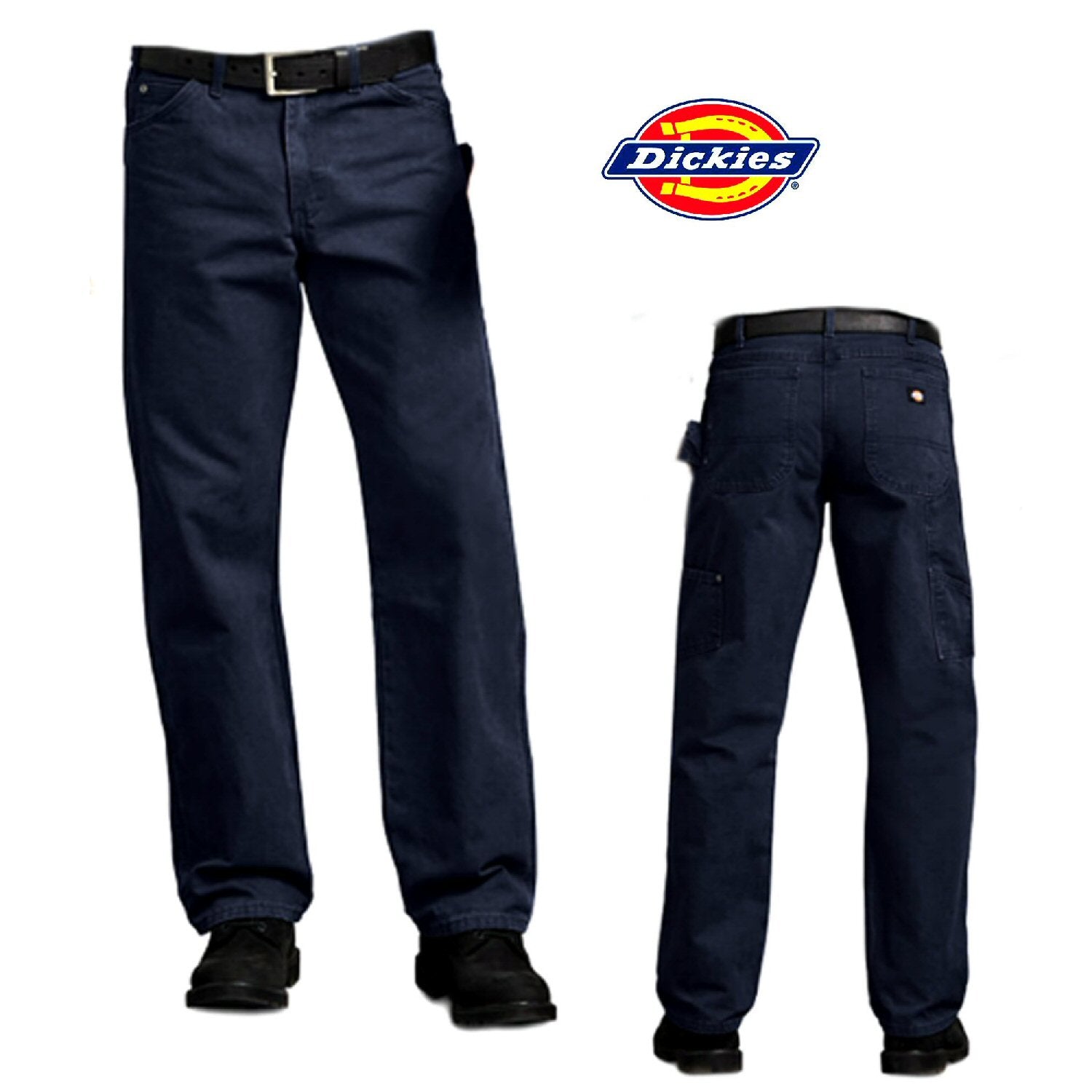 Dickies Men's Relaxed Fit Straight Leg Duck Jeans - Dark Navy Blue