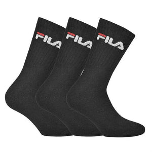 Fila Crew Men's Sport Socks 3 Pack - Black