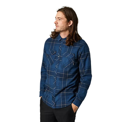 Fox Racing Traildust 2.0 Men's Flannel Shirt- Dark Indigo