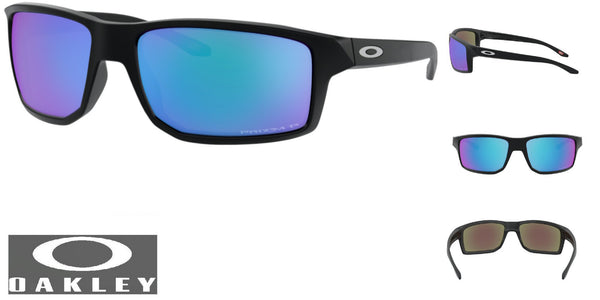 Oakley Gibston Sunglasses - Matte Black Frame/Sapphire Polarized Lenses