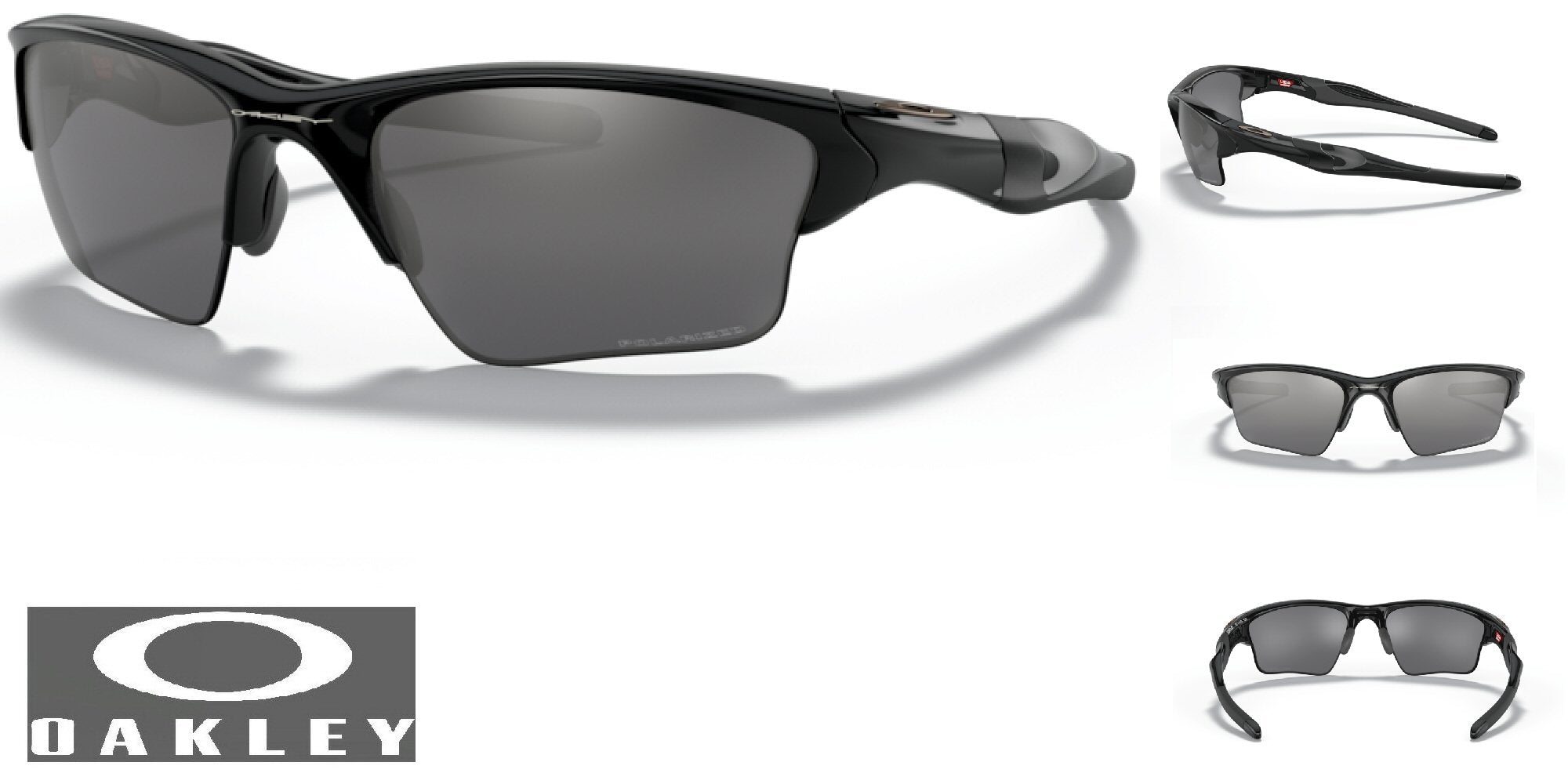 Oakley Half Jacket 2.0 XL Sunglasses - Polished Black Frame/Black Iridium Lenses