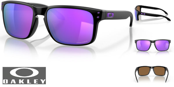 Oakley Holbrook Sunglasses - Matte Black Frame/Prizm Violet Lenses