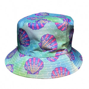 Bucket Hat (Reversible) - Seashell Design