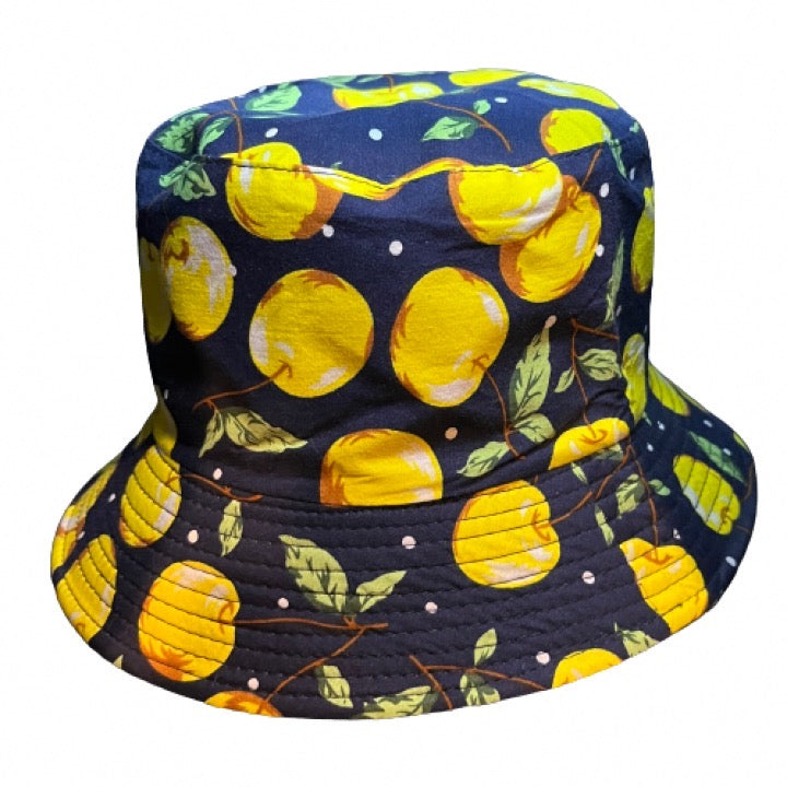Bucket Hat (Reversible) - Yellow Plum Design