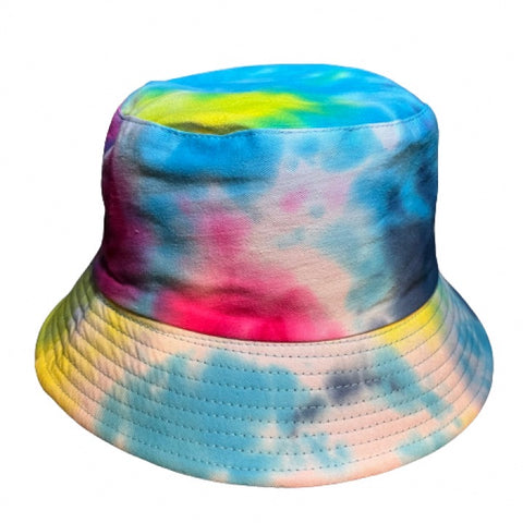 Bucket Hat (Reversible) - Tye-Dye: Blue/Pink/Yellow
