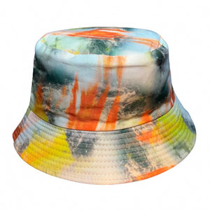 Bucket Hat (Reversible) - Tye-Dye: Yellow/Orange/Black/Blue