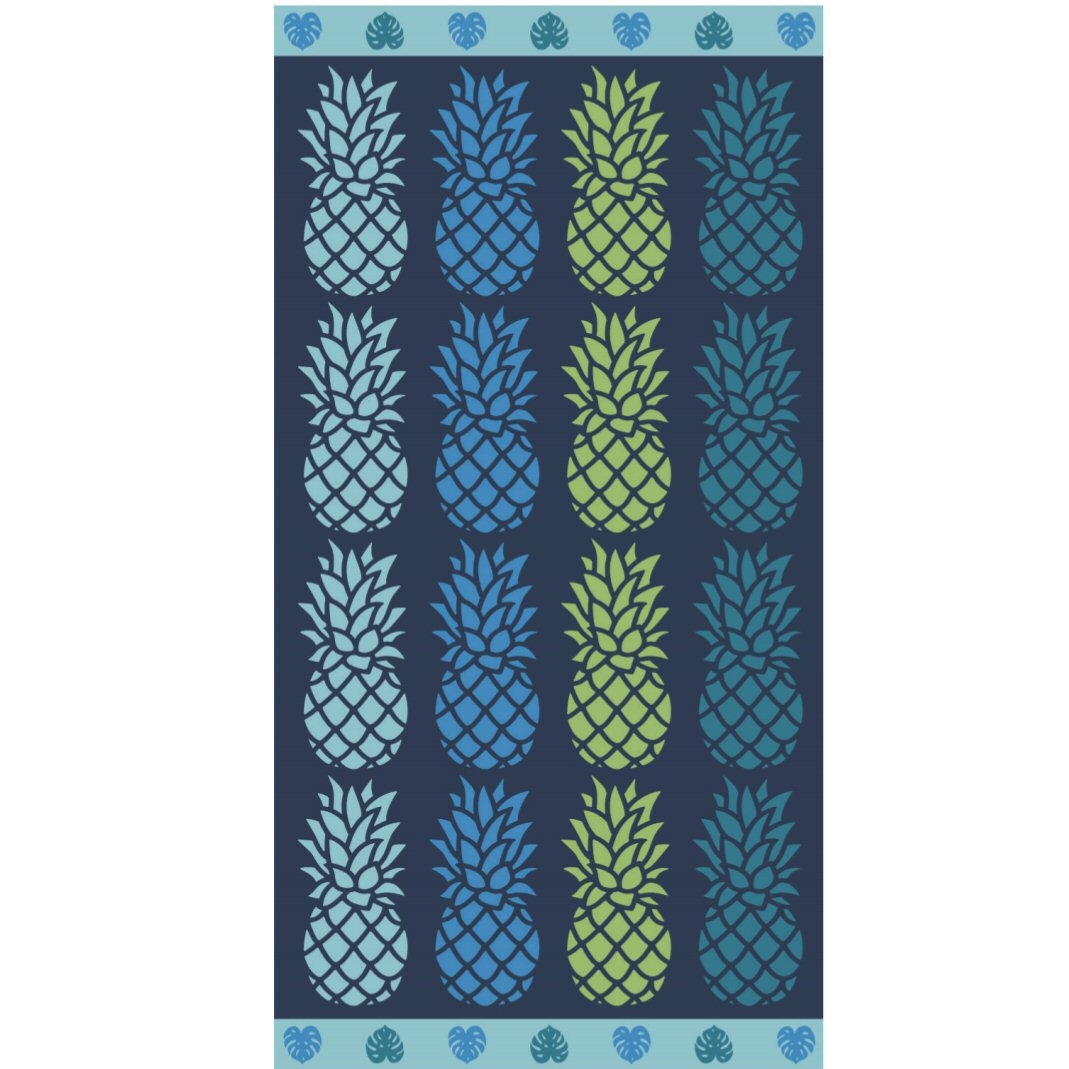 Jaquard Pineapple Stripes Luxurious Towel