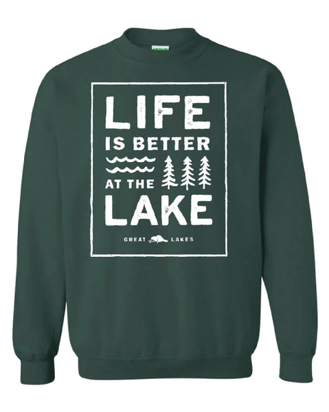 Great Lakes Life is Better at the Lake Crewneck Sweatshirt