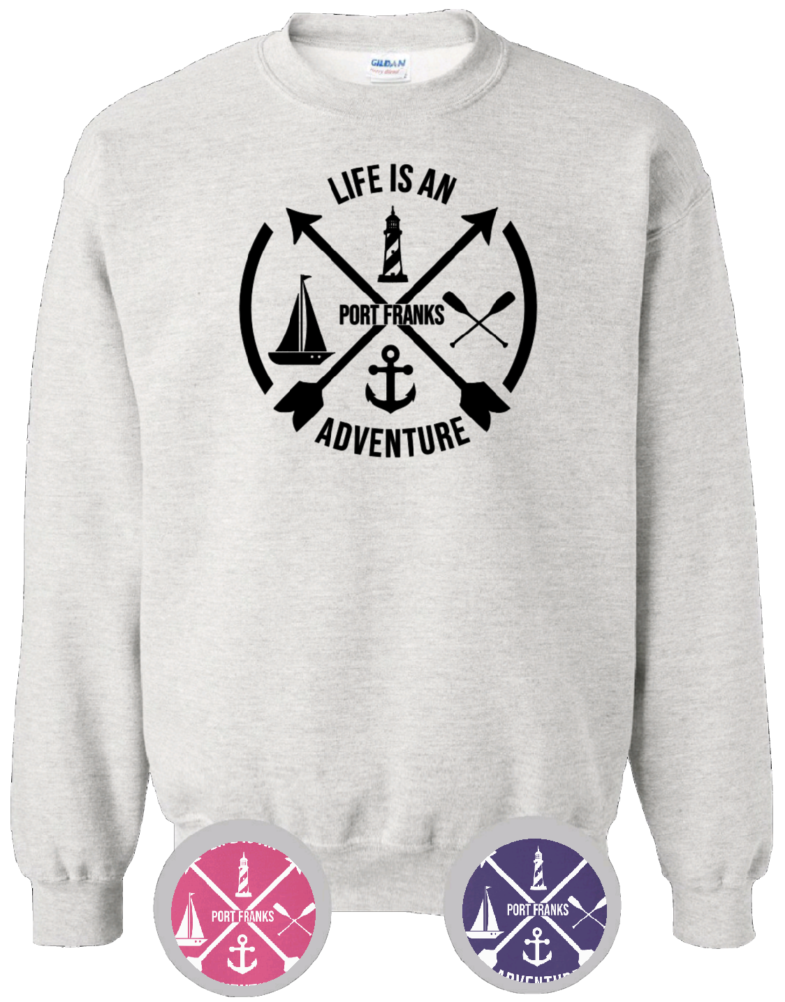 Ontario's West Coast - Port Franks - Life Is An Adventure Crewneck Sweater