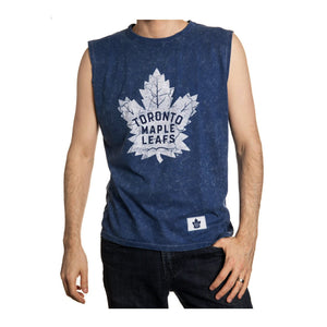 Officially Licensed NHL Men's Acid Washed Tank Top - Toronto Maple Leafs