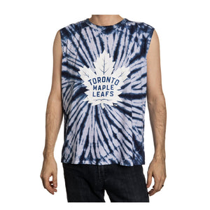 Officially Licensed NHL Men's Spiral Tie Dye Tank - Toronto Maple Leafs