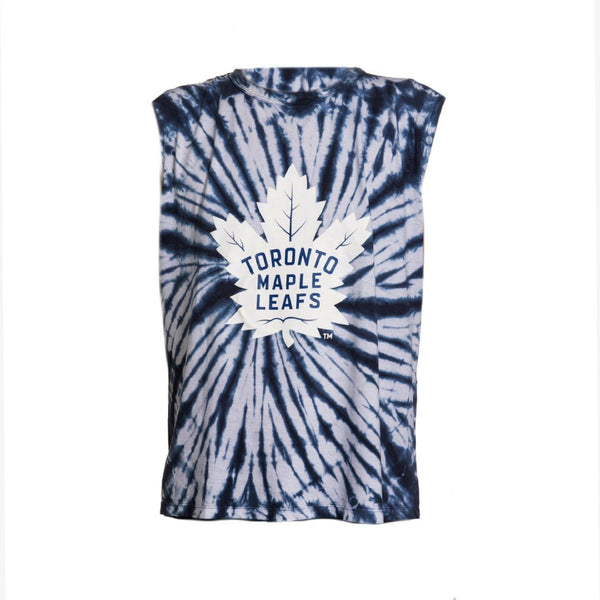 Officially Licensed NHL Men's Spiral Tie Dye Tank - Toronto Maple Leafs