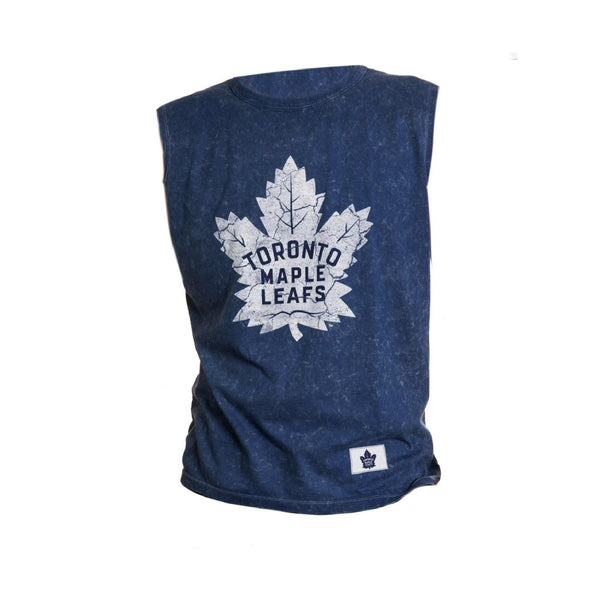 Officially Licensed NHL Men's Acid Washed Tank Top - Toronto Maple Leafs