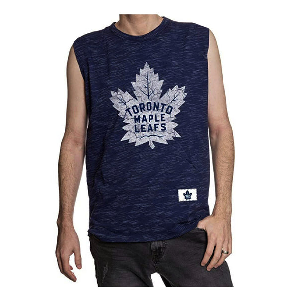 Officially Licensed NHL Men's Distressed Logo Tank - Toronto Maple Leafs