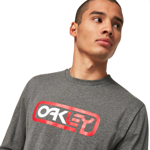 Oakley Locked In B1B Men's Long Sleeve Tee - Athletic Grey