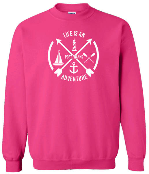 Ontario's West Coast - Port Franks - Life Is An Adventure Crewneck Sweater