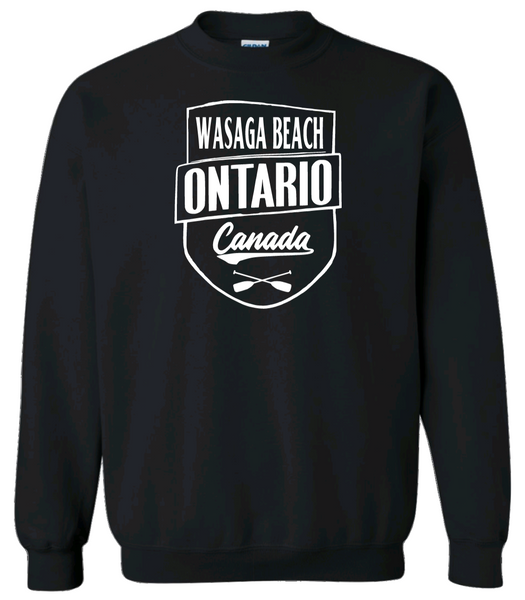Ontario's West Coast - Wasaga Beach - Crossed Paddles Crewneck Sweater