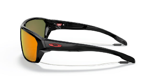 Oakley Split Shot Sunglasses - Polished Black Frame/Prizm Ruby Polarized Lenses
