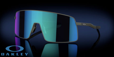 Oakley Sutro Ti Sunglasses - Satin Lead Frame/Prizm Sapphire Lenses