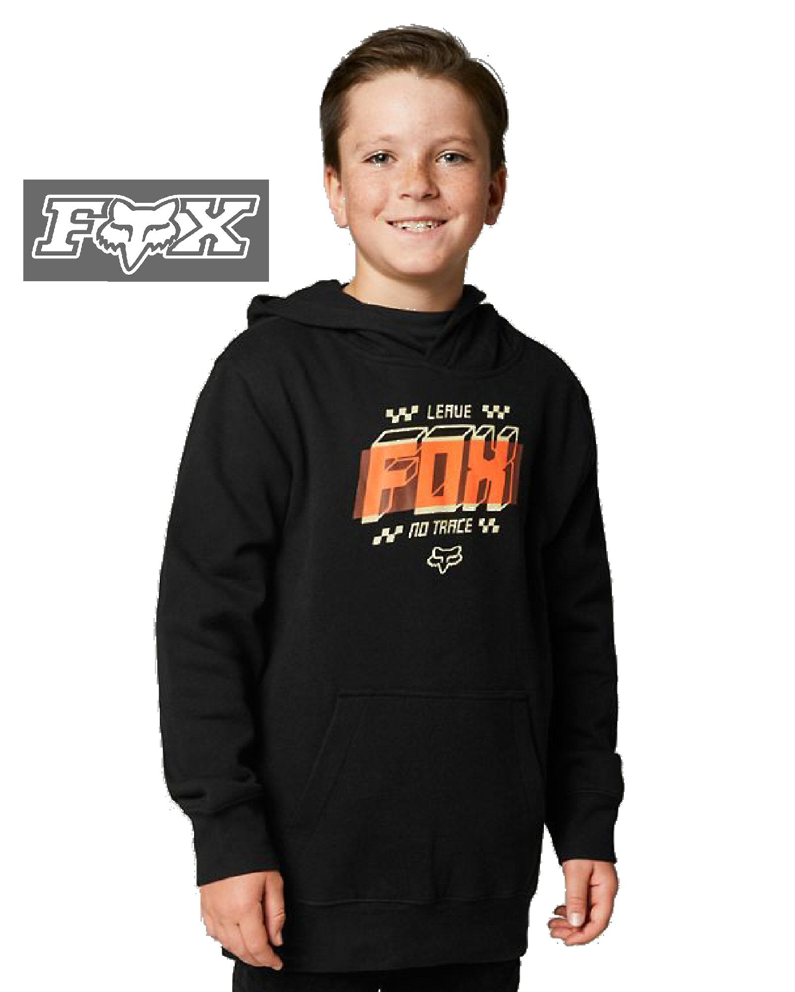Fox Racing Youth Fullstop Pullover Fleece Hoodie - Black