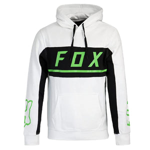 Fox Racing Merz Men's Pullover Fleece Hoodie - White/Black/Green